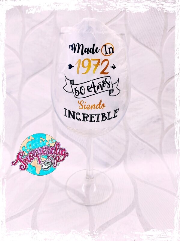 Copa de vino personalizada