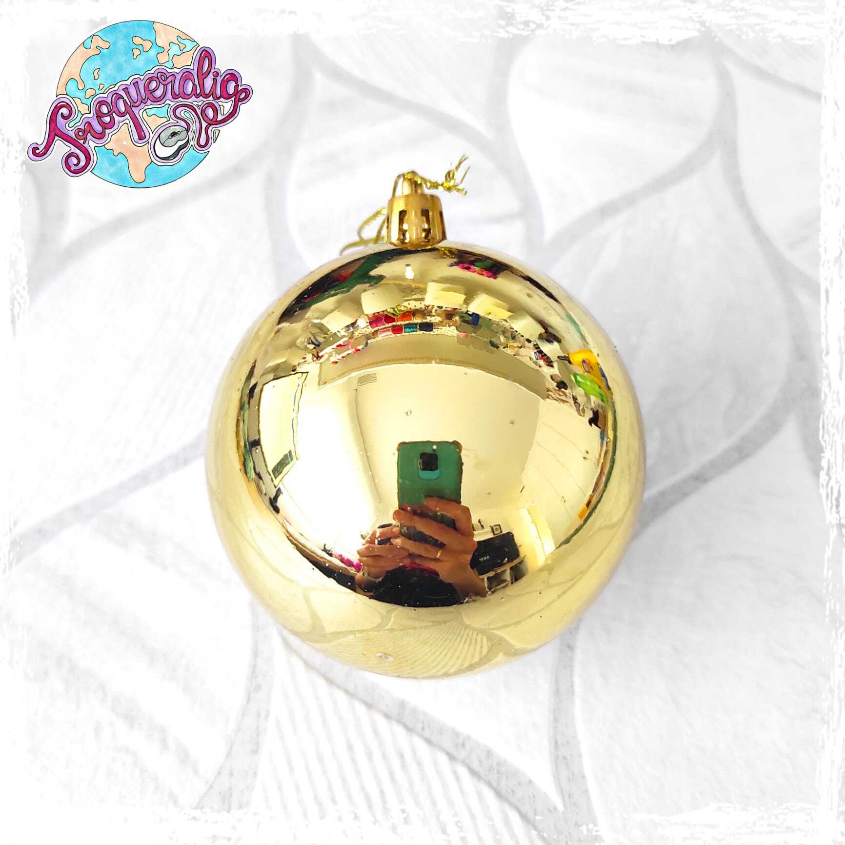 Bola de navidad Dorada brillo/espejo