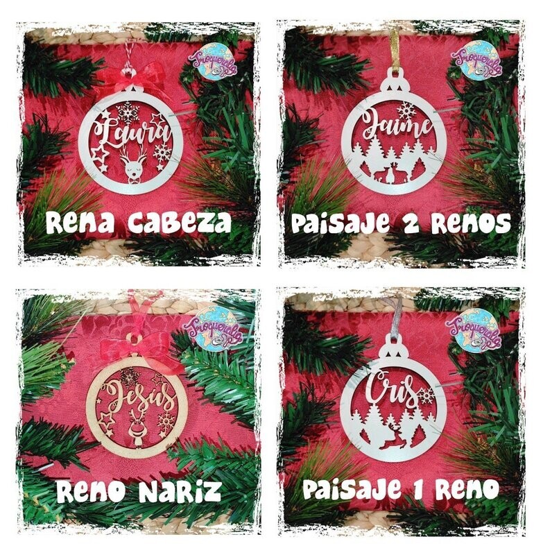 Adorno árbol de navidad madera