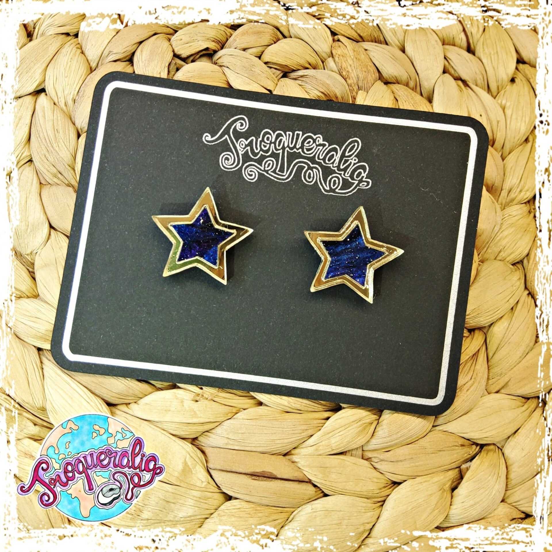 Pendientes estrellas dos colores