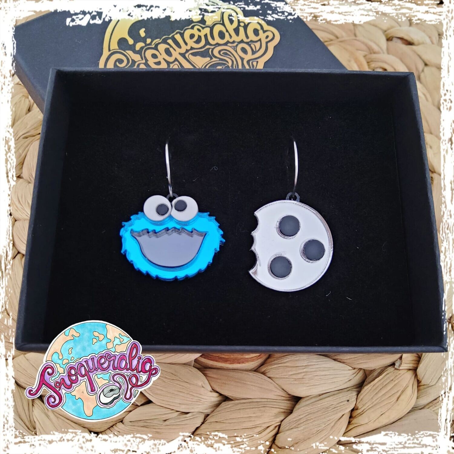 Pendientes monstruo y galleta