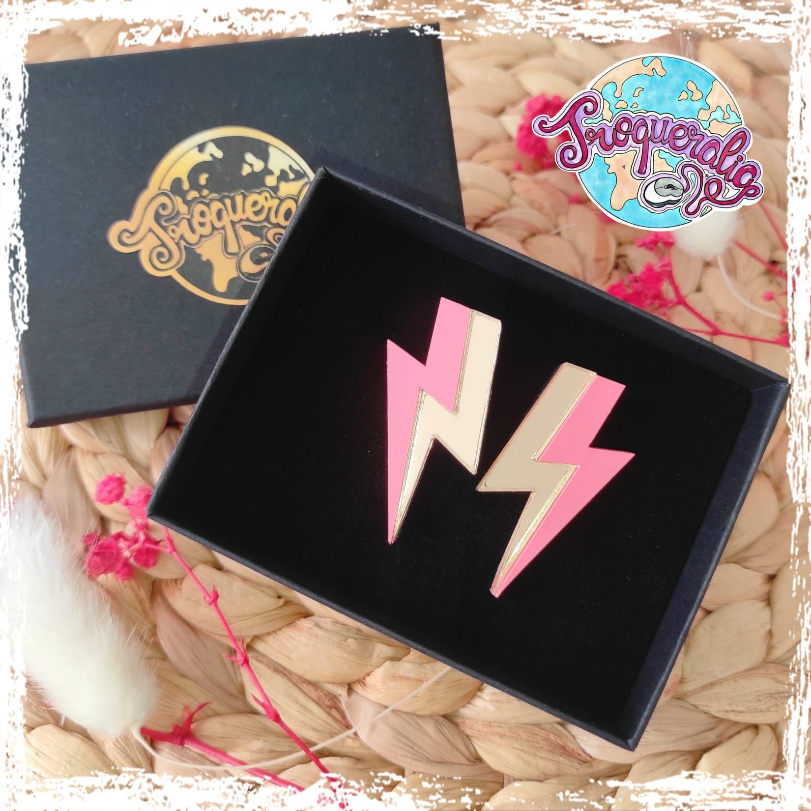 Pendientes rayos midi colores personalizables