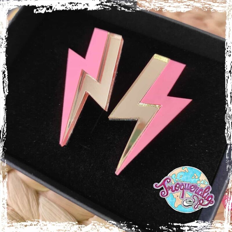 Pendientes rayos midi colores personalizables