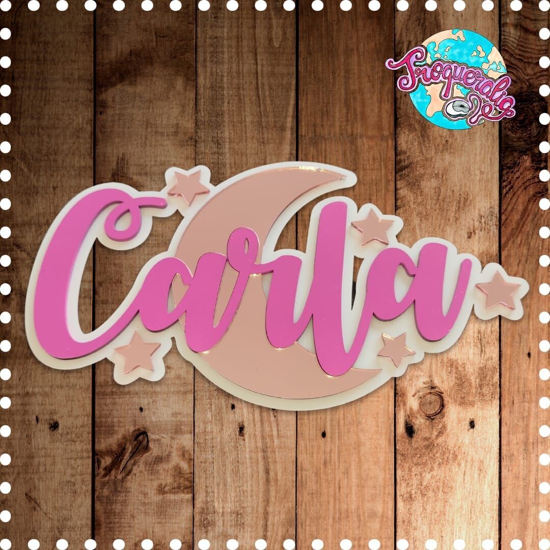 Placa con nombre para pared o puerta