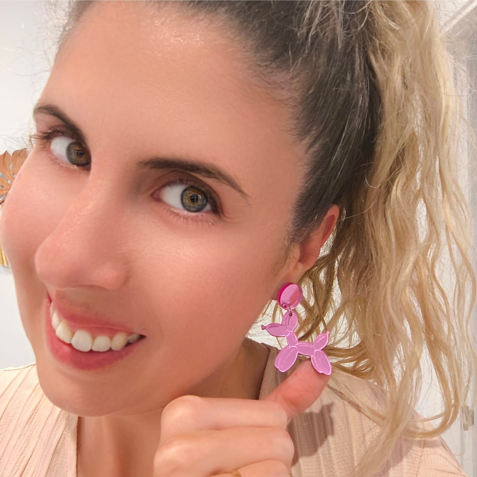 Pendientes perro globo