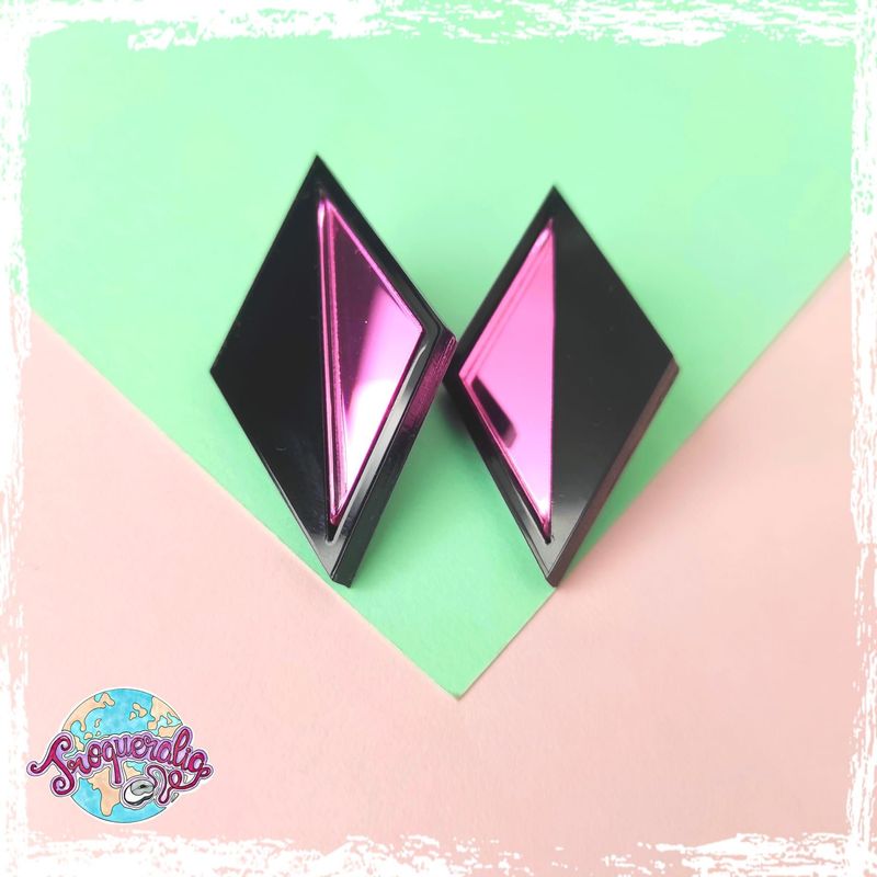 Pendientes rombos midi colores personalizables