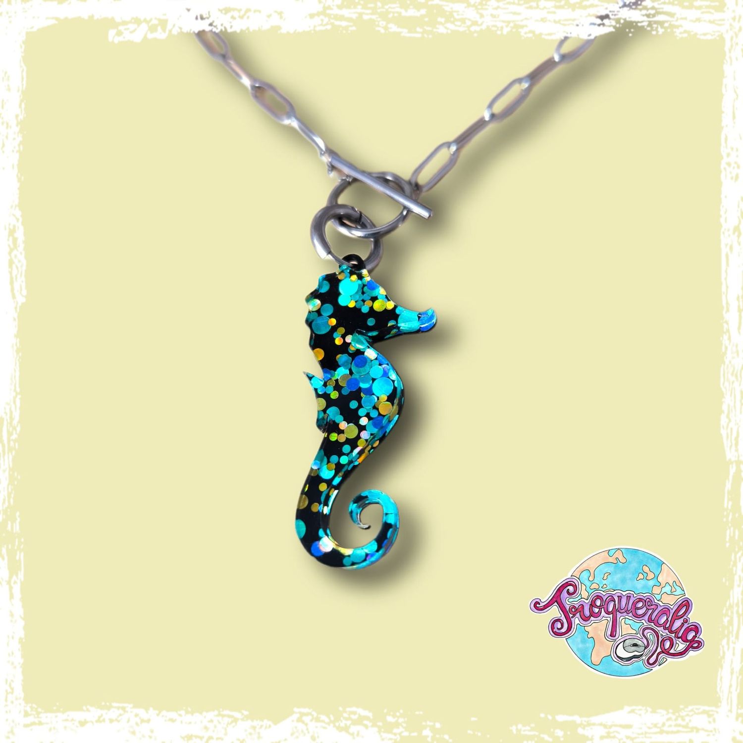 Colgante caballito fantasía azul
