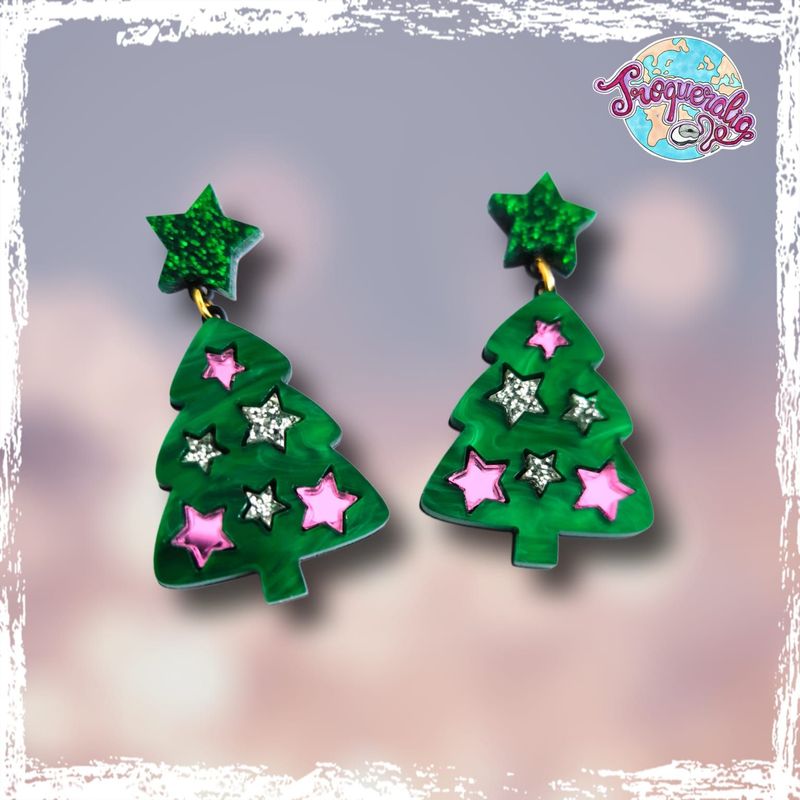 Pendientes árbol de navidad