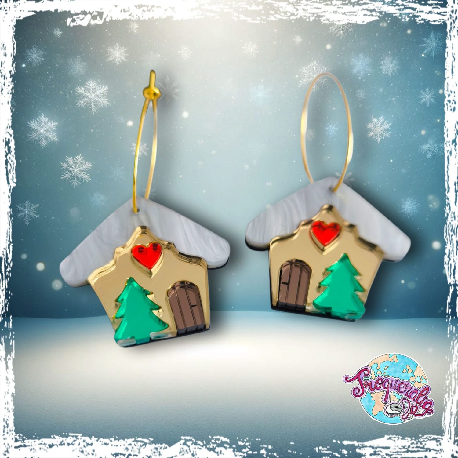 Pendientes Casita Jengibre