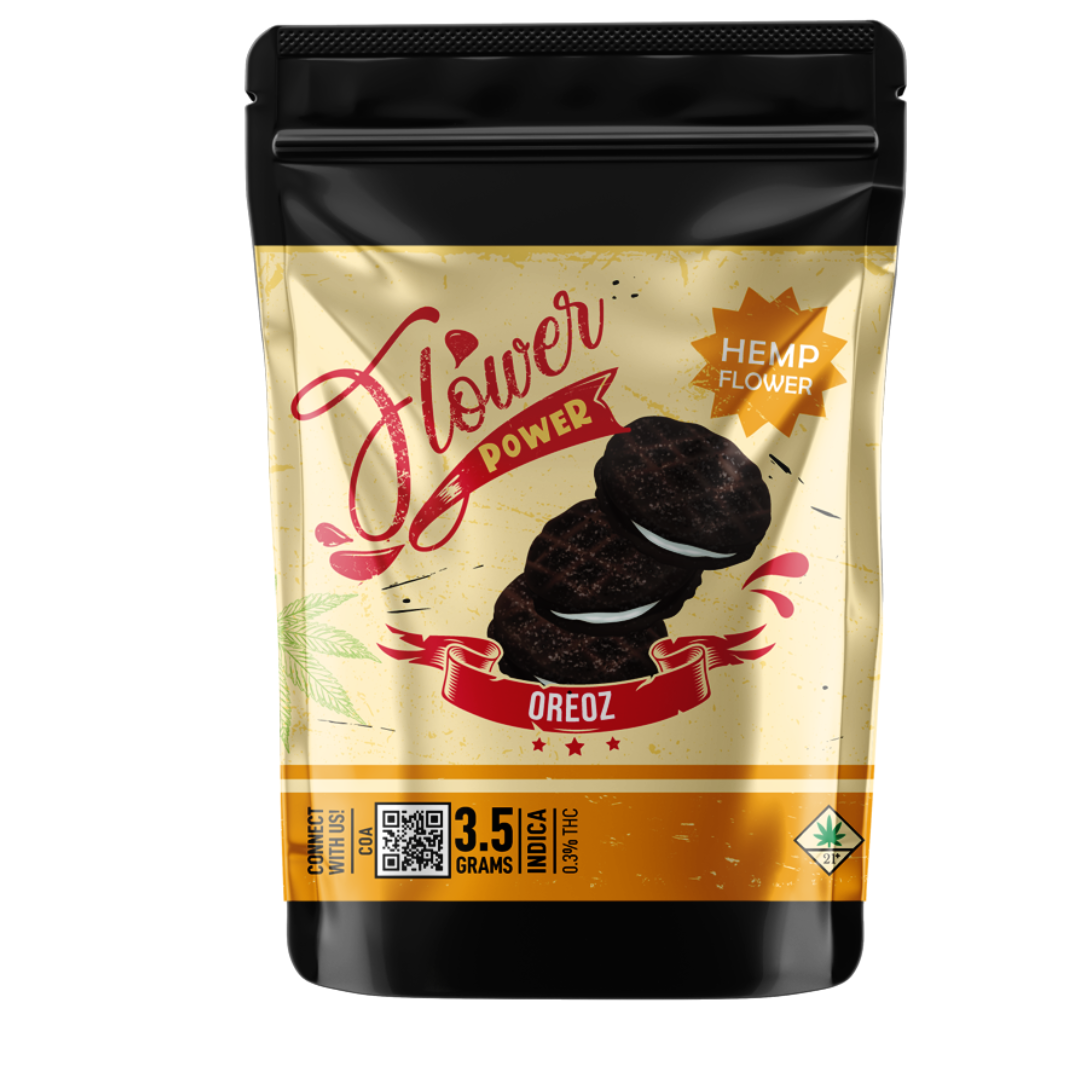 Oreoz | 3.5 Grams | Indica | Hemp Flower  Power| Get Elevated