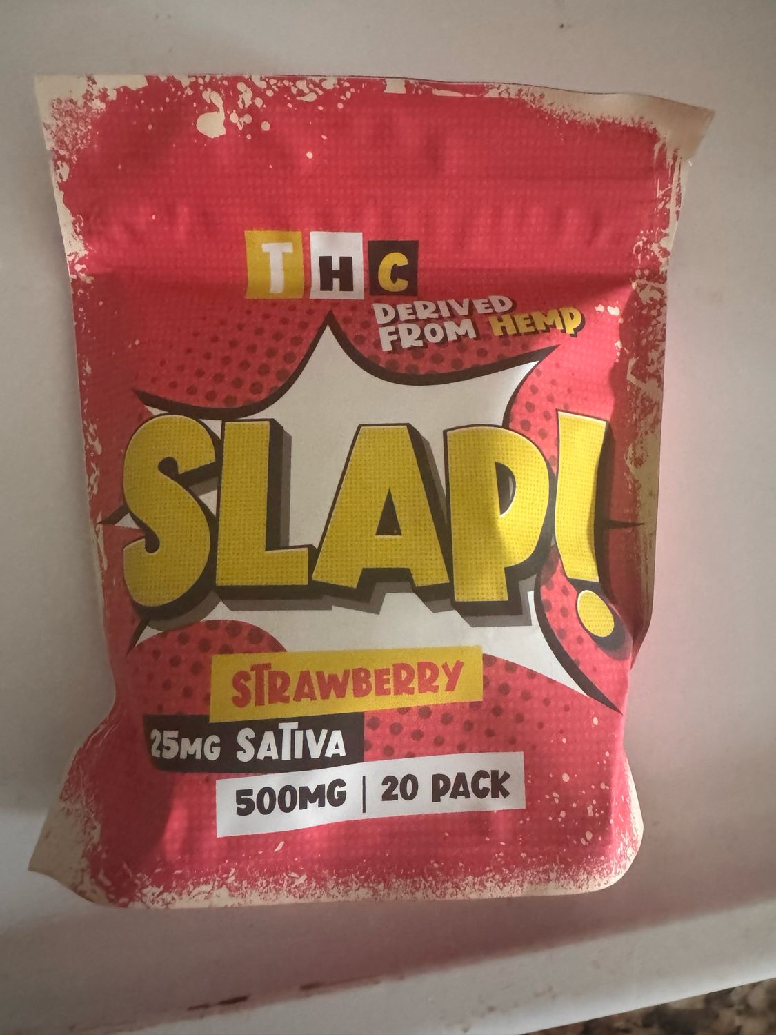Slap! Strawberry Sativa 25 mg 20 Pack