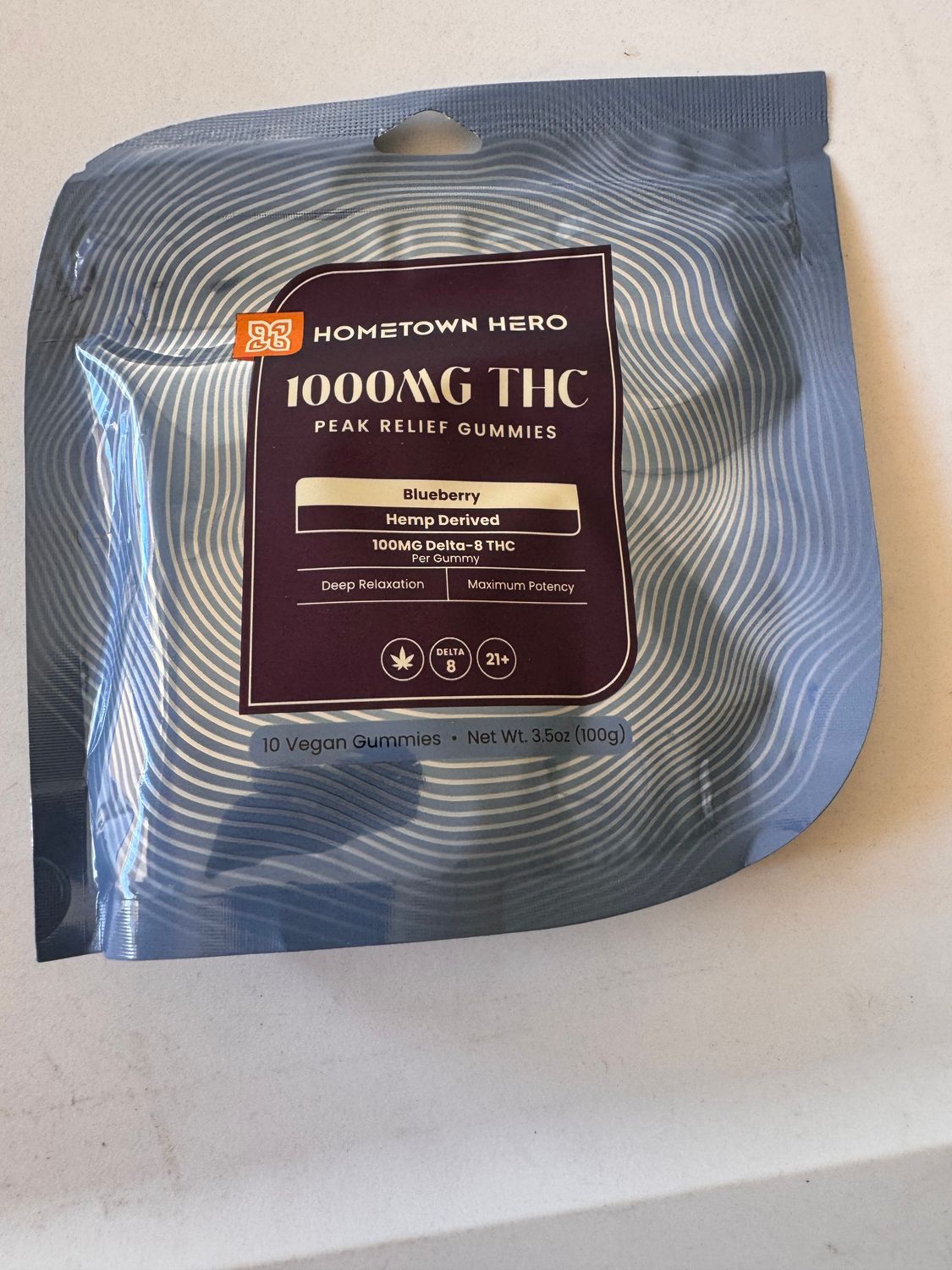 Hometown Hero Peak Relief Gummies Blueberry!