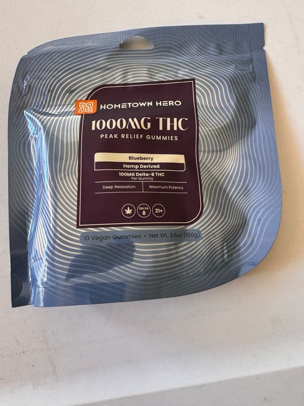 Hometown Hero Peak Relief Gummies Blueberry!