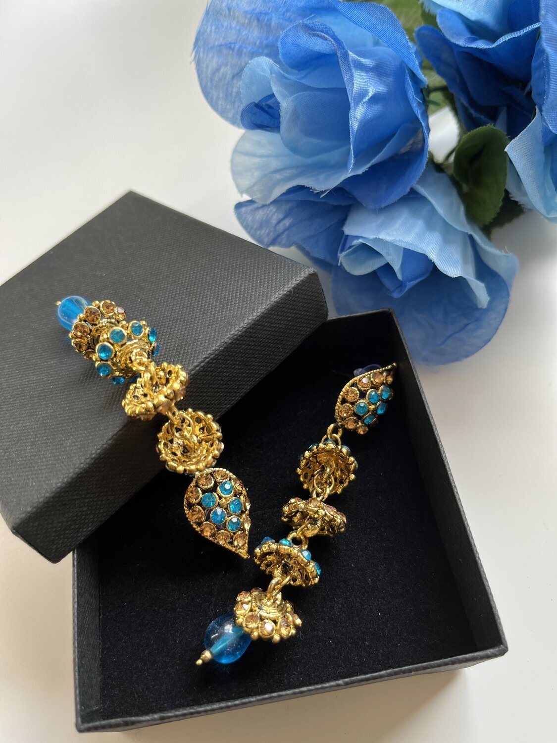 Traditional Stone Jhumka Earrings