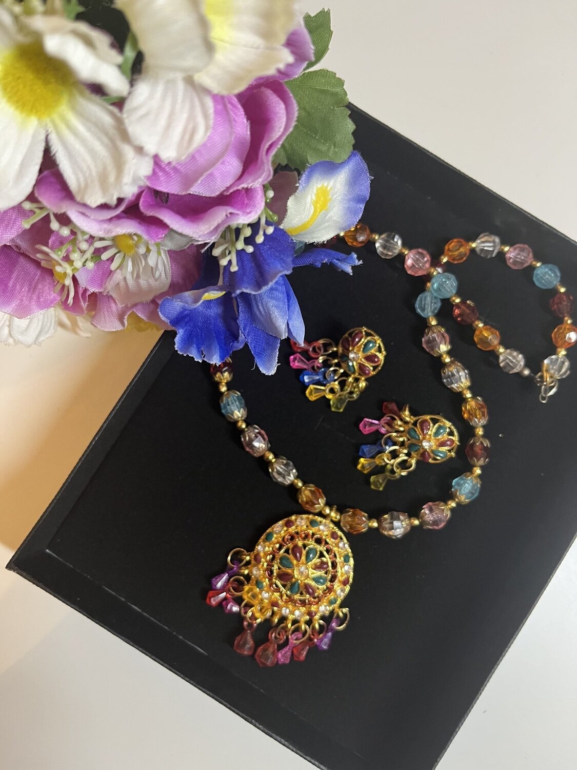 Colourful Beaded Necklace Set