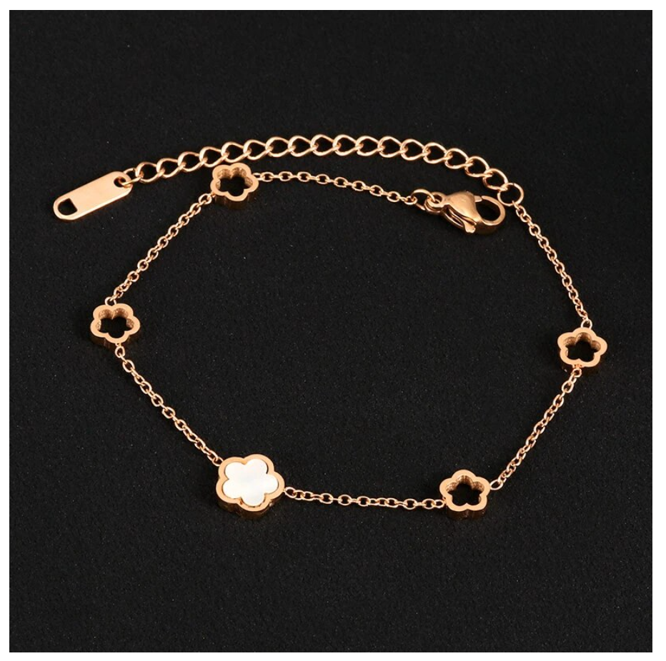 5 Clover Rose Gold Bracelet