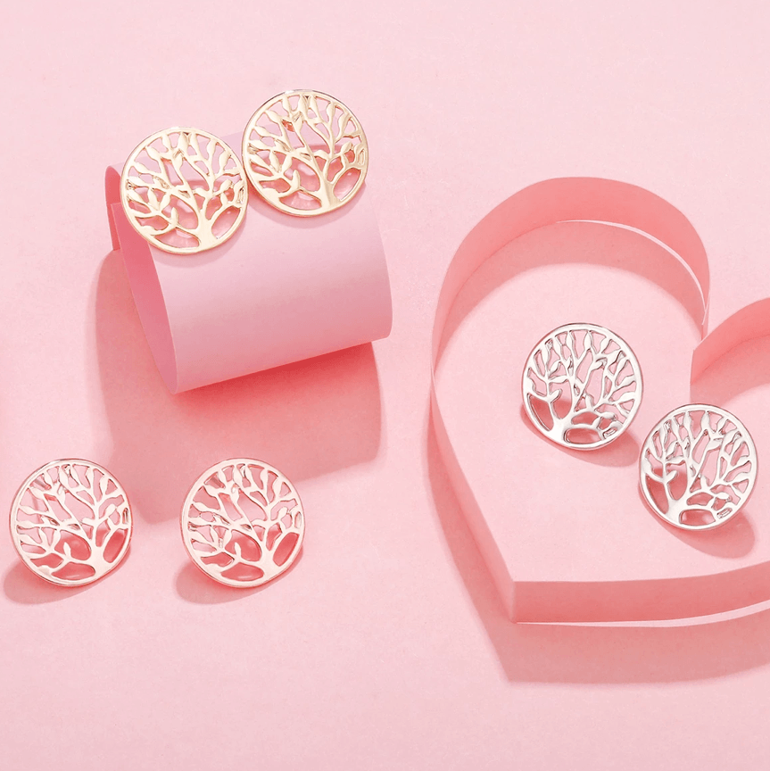 Tree of Life Earrings (Rose Gold)