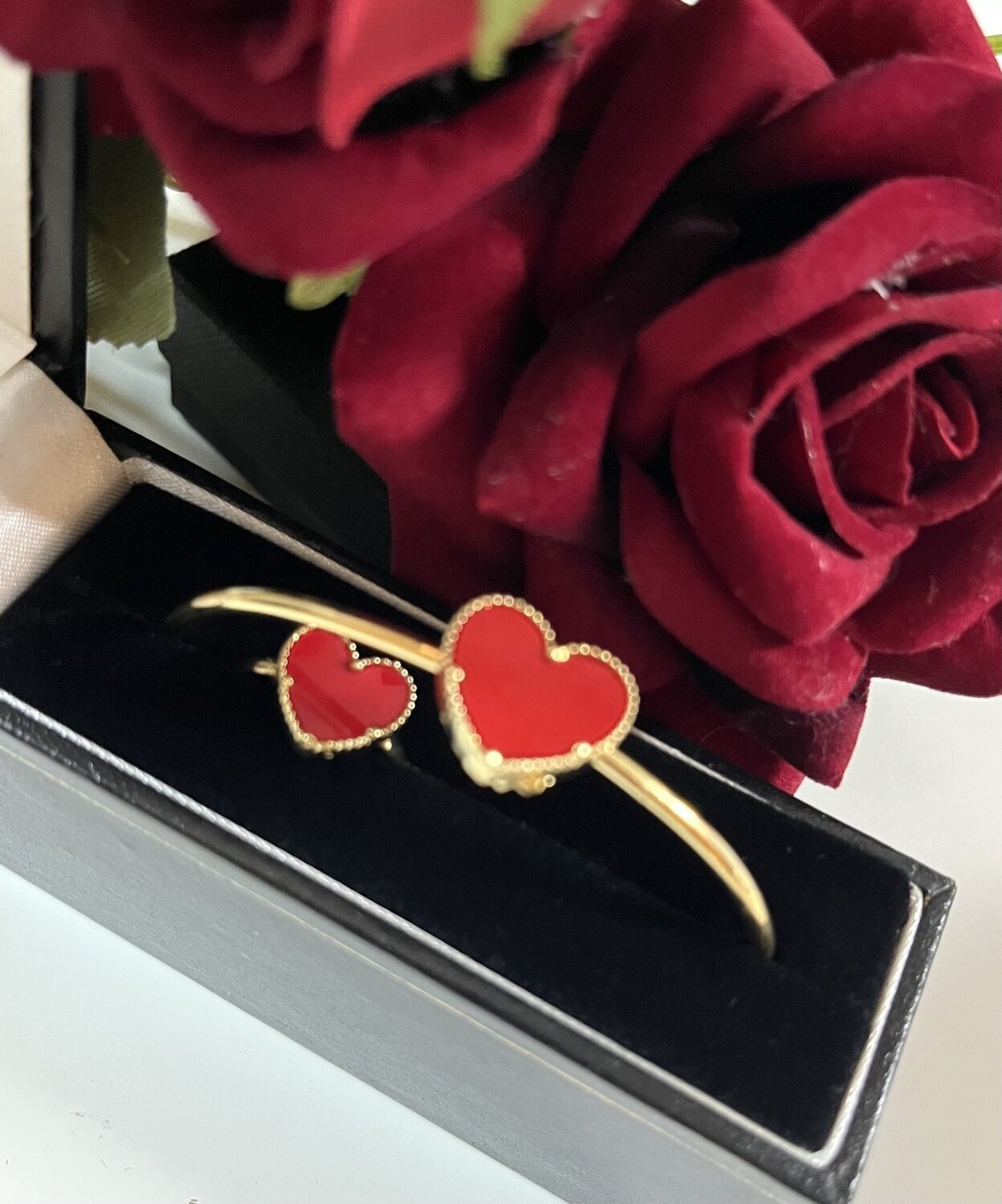 Red Heart Bangle and Ring Set