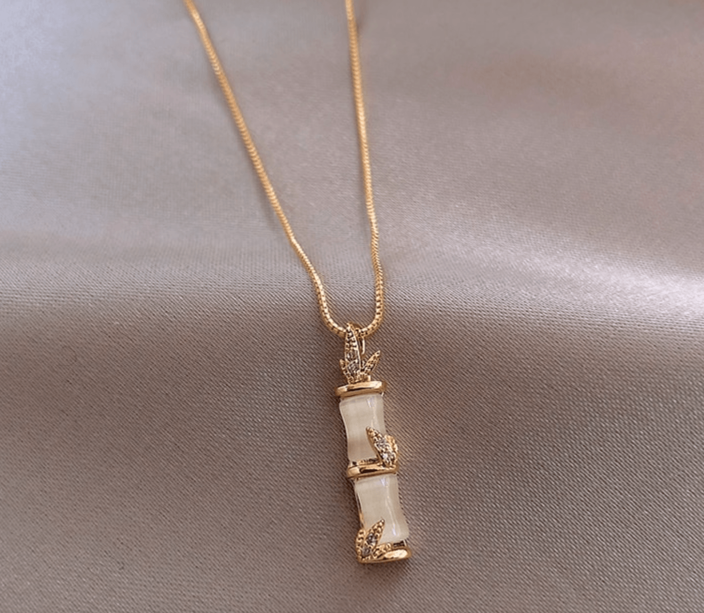 Gold Bamboo Leaf Necklace