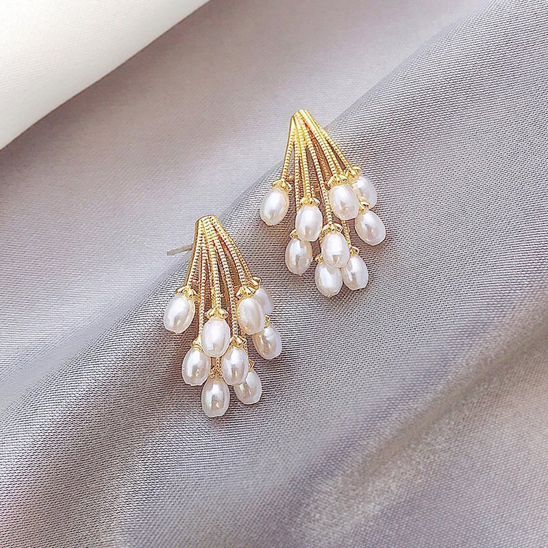 Pearl Cluster Earrings
