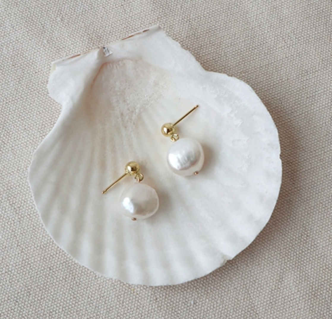 Freshwater Pearl Simple Drop Earrings