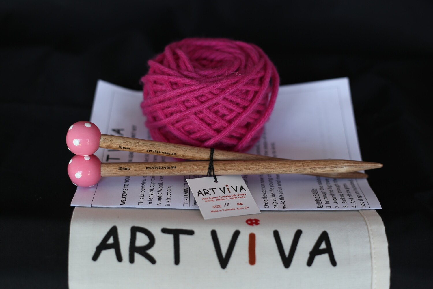 Learn to Knit Kit - Pink