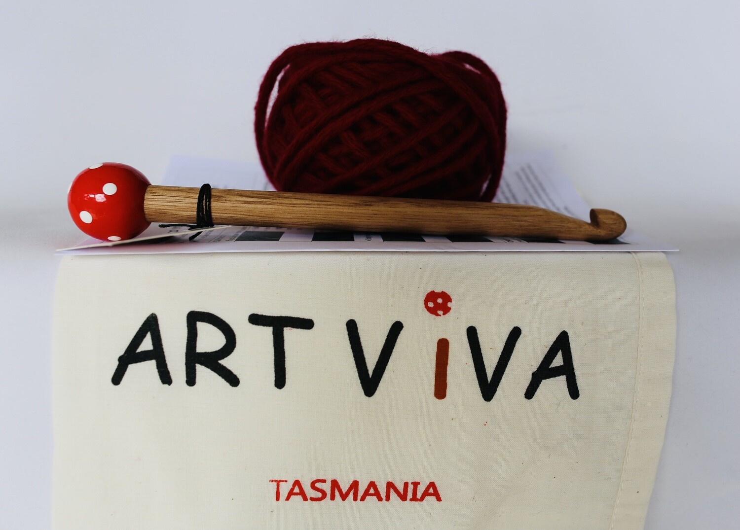 Learn to Crochet Kit - Cherry Red