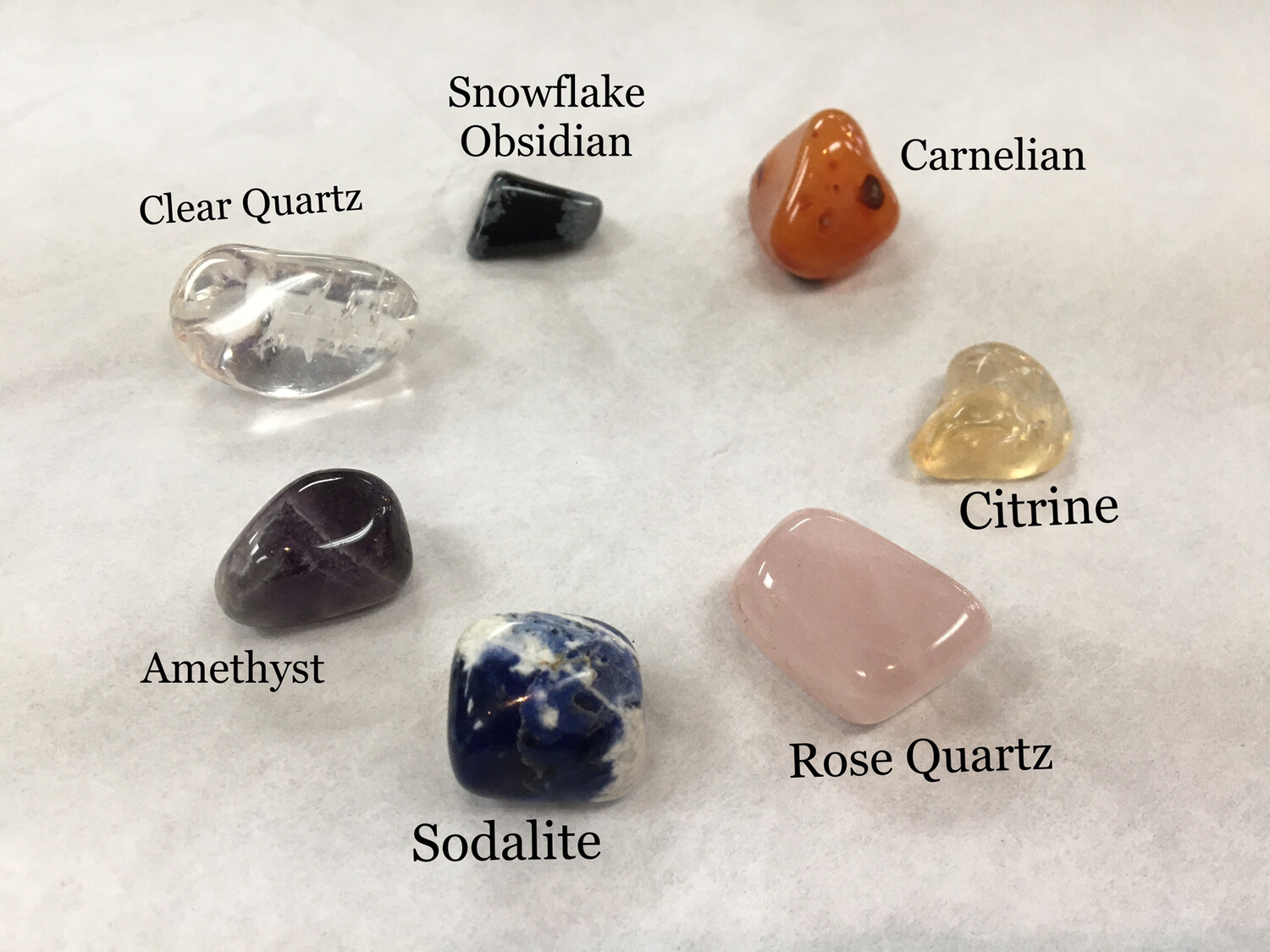 7 Chakra Stones - Tumbled pouch