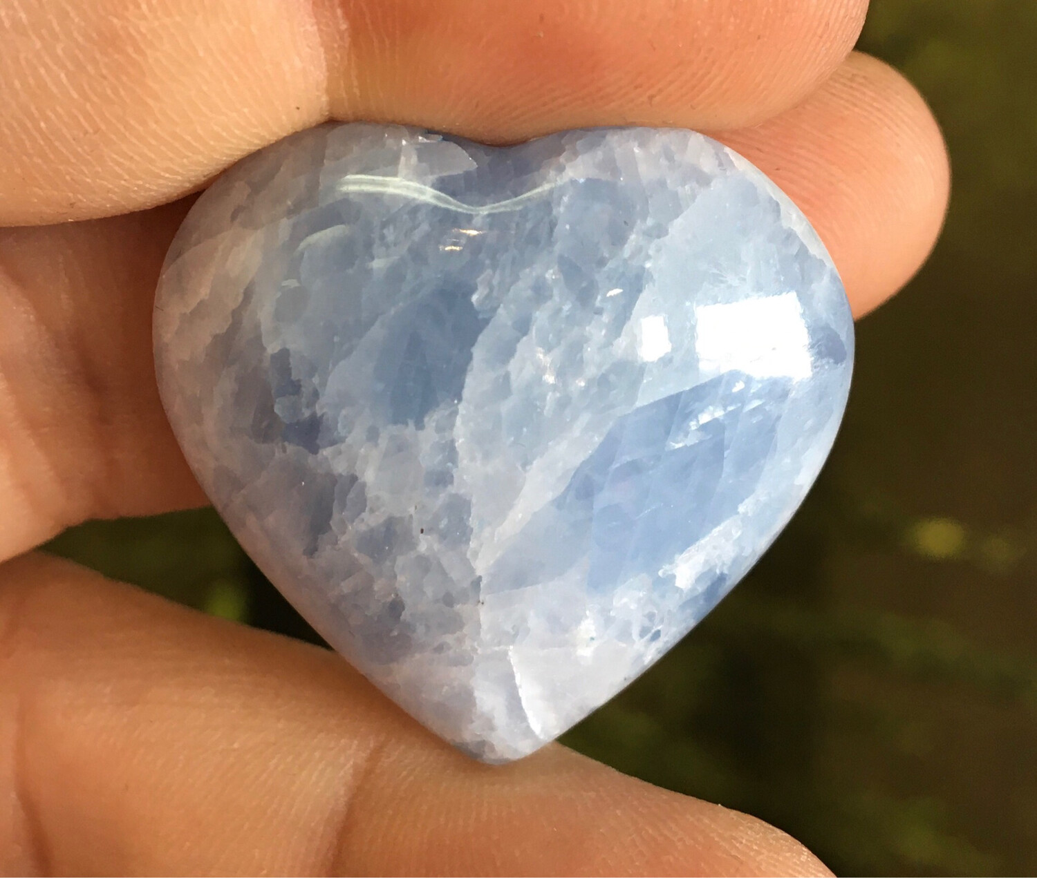Small Blue Calcite Heart