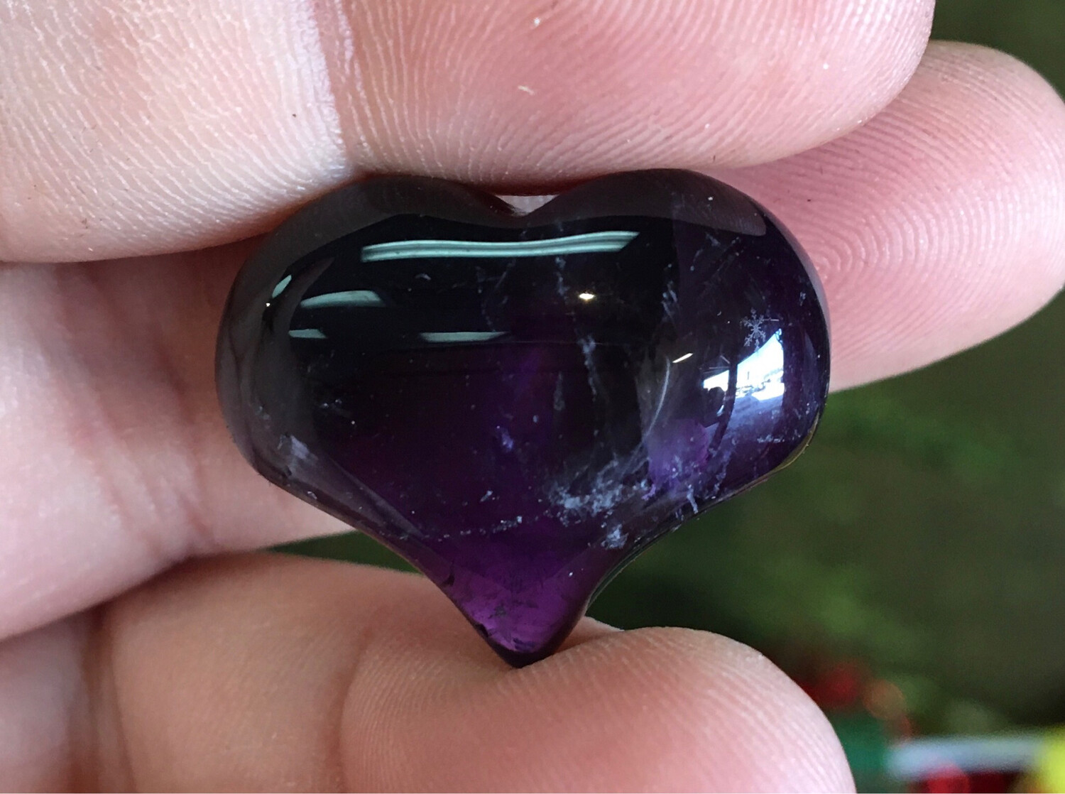 1 Inch Amethyst Cartoon Heart