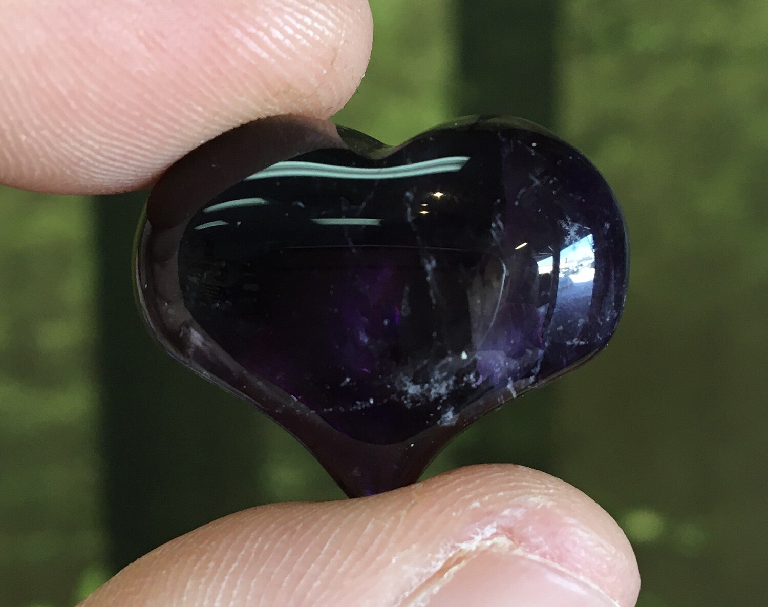 1 Inch Amethyst Cartoon Heart
