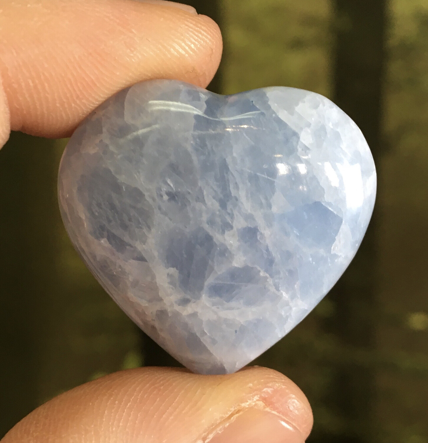 Small Blue Calcite Heart