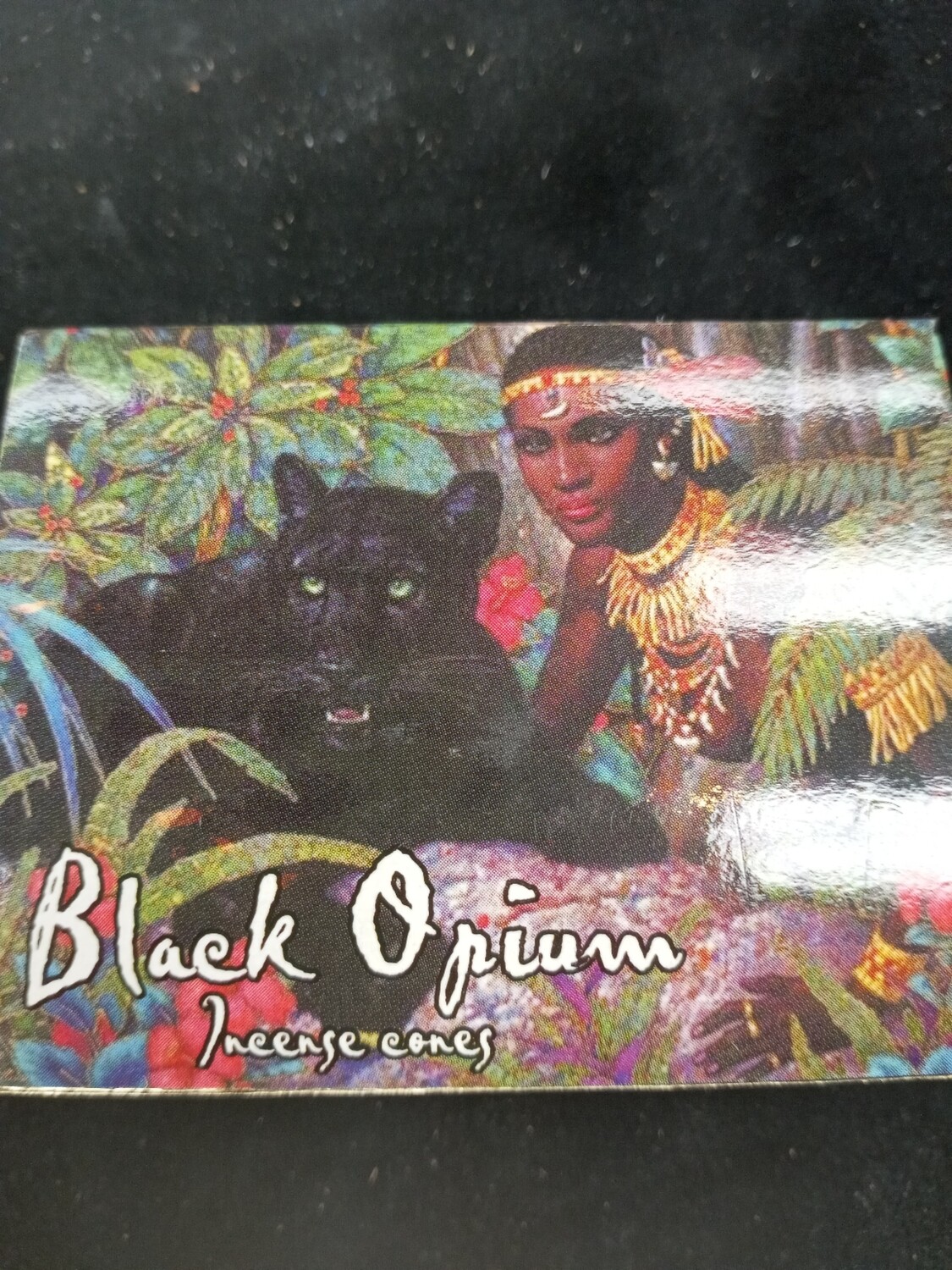 Black opium incense cones - kamini
