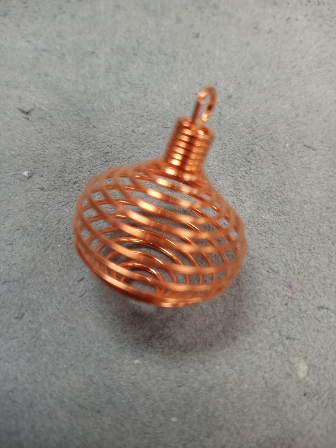 Stone Cage Pendants, Color: Copper