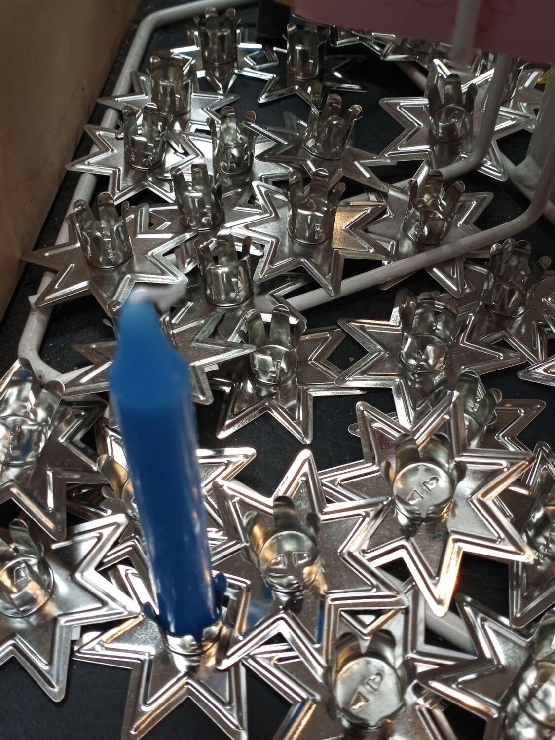 Sliver chime candle holders