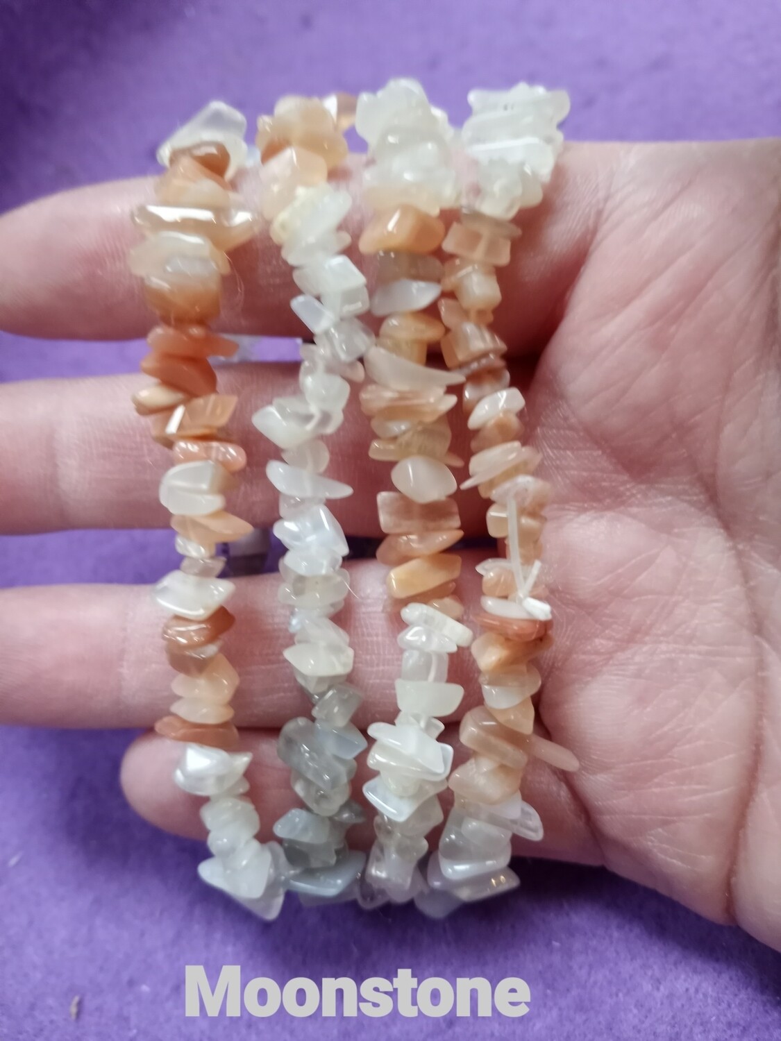 Moonstone  chip bracelet