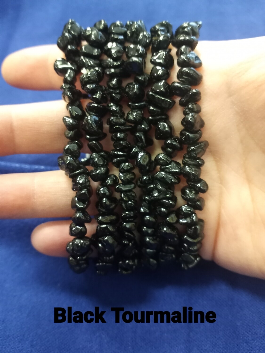 Black Tourmaline chip bracelet
