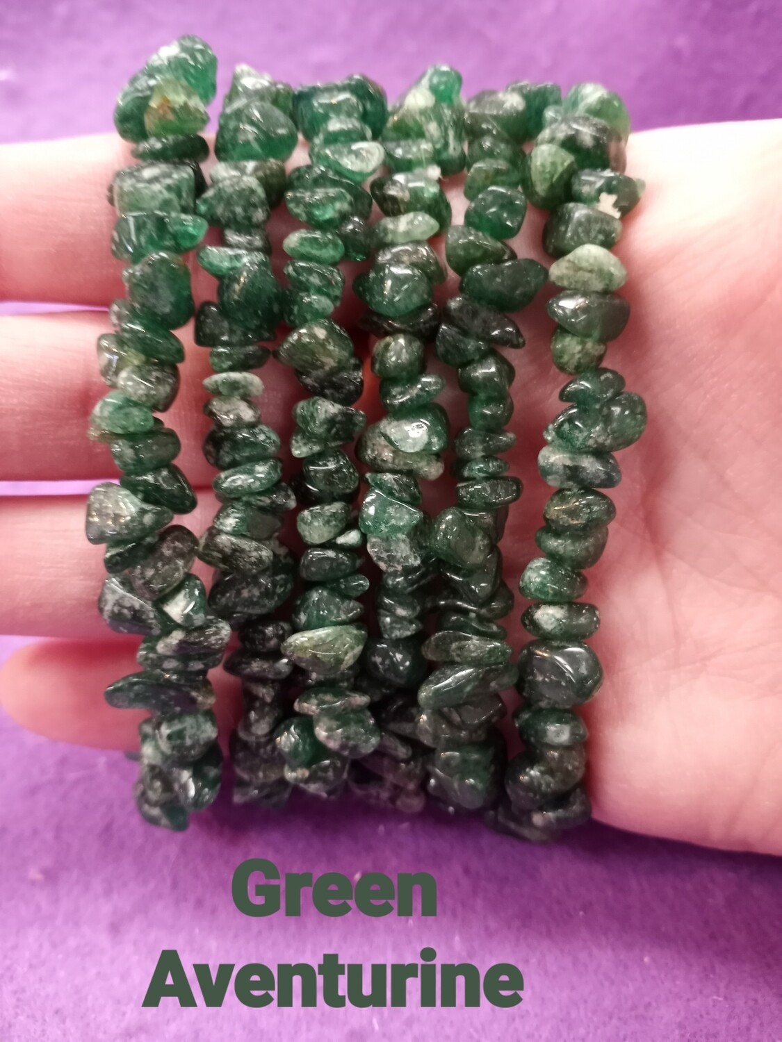 Green Aventurine chip bracelet