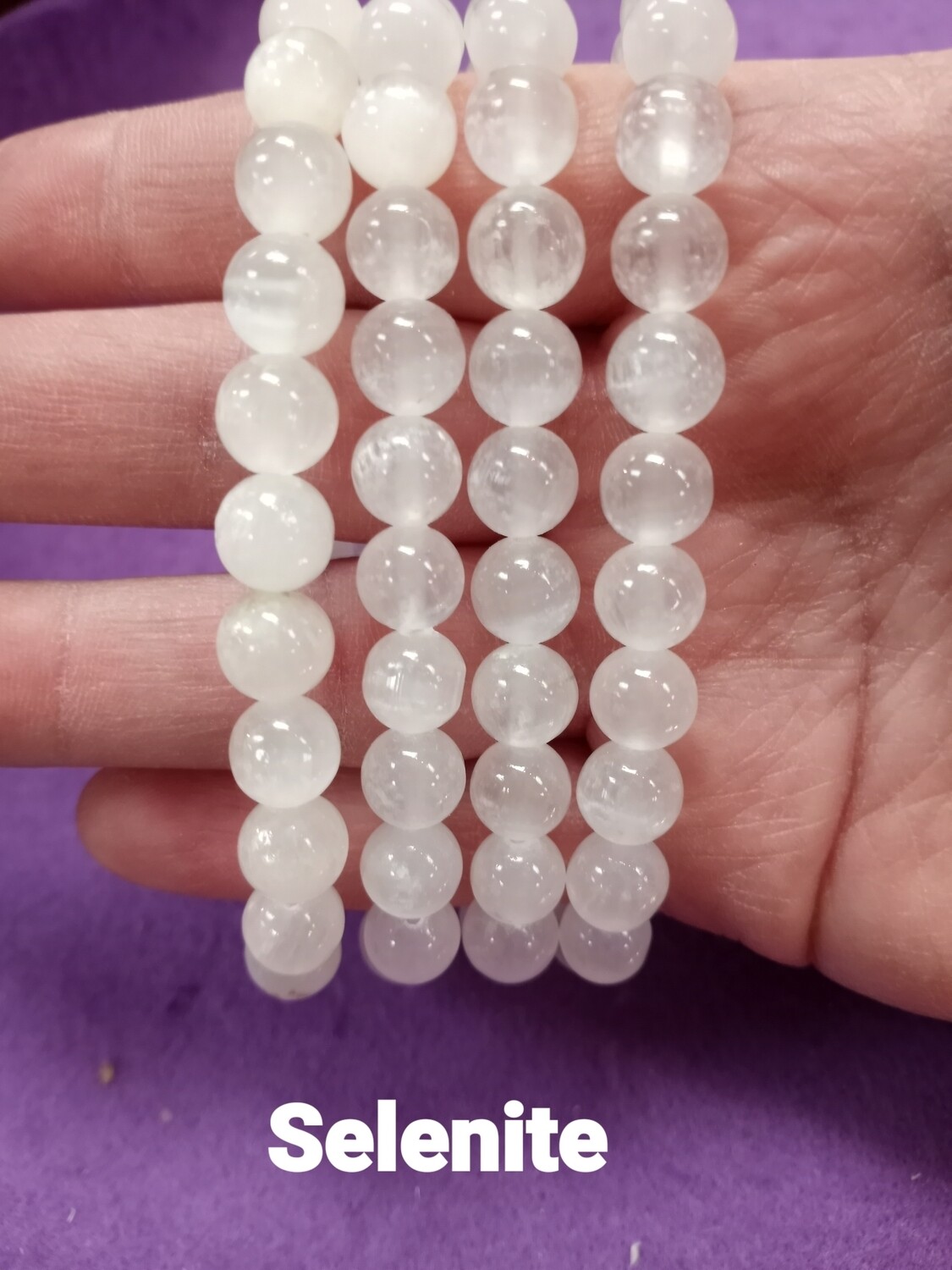 Selenite 8mm bracelet
