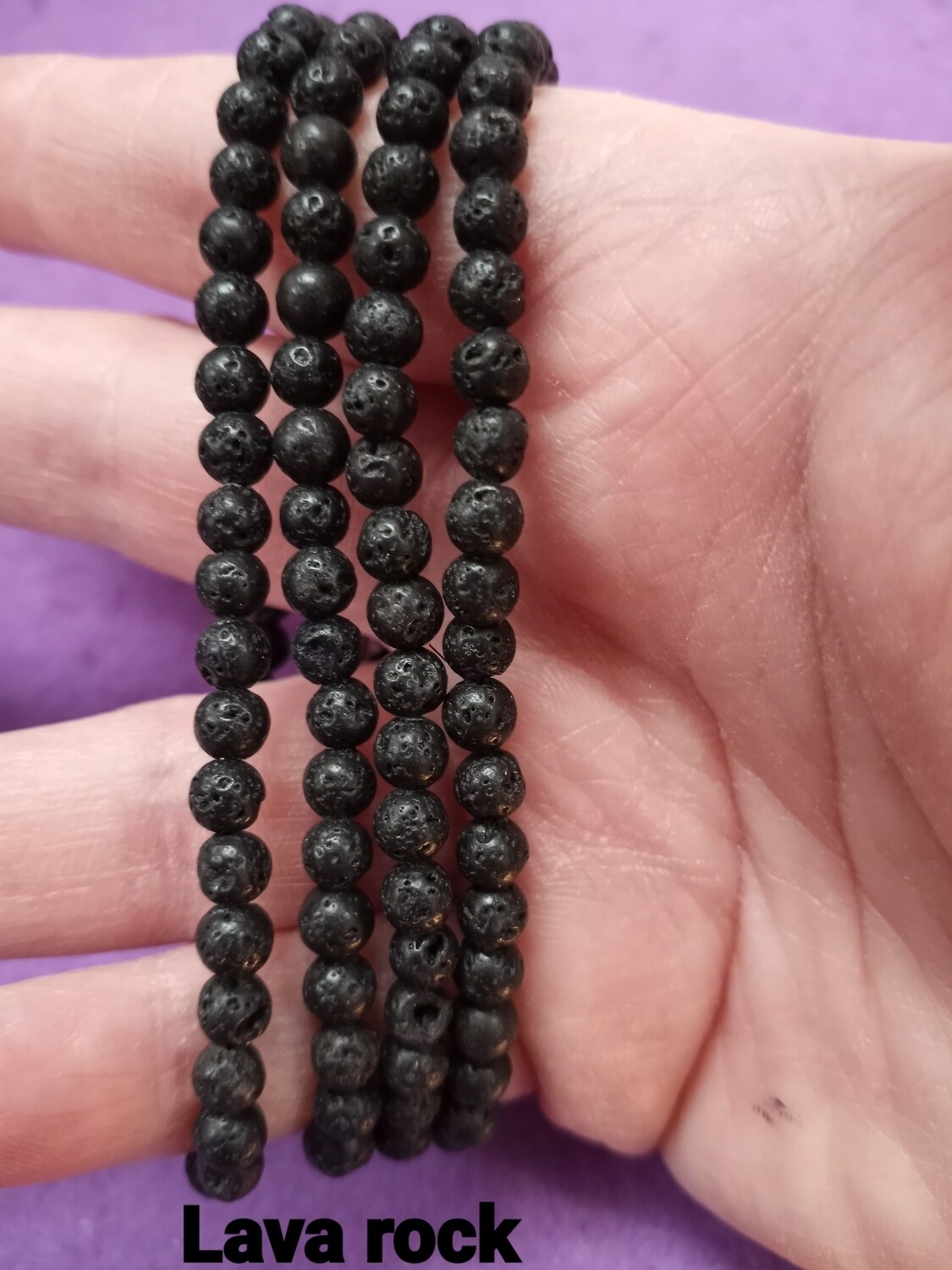 Lava rock 4mm bracelet