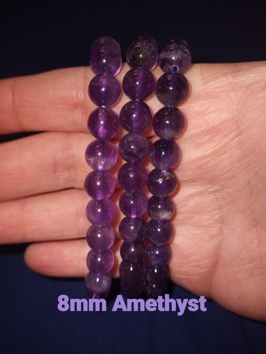 Amethyst 8mm bracelet