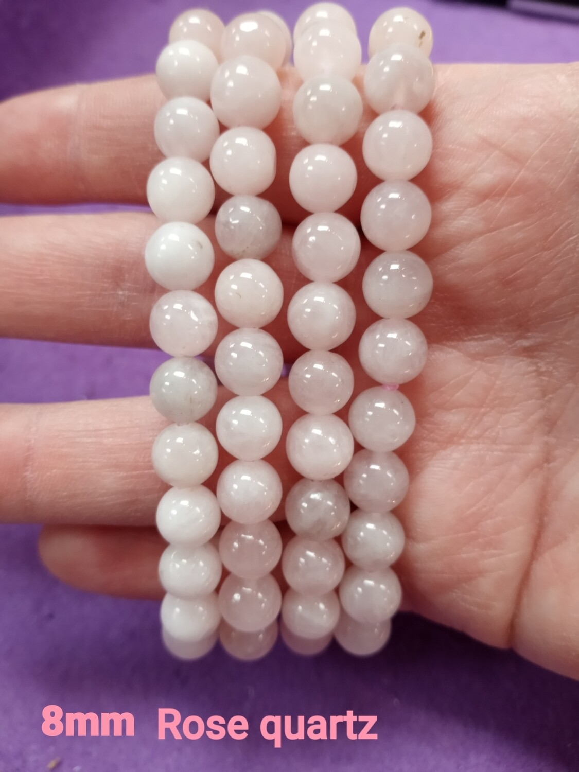 Rose quartz 8mm bracelet