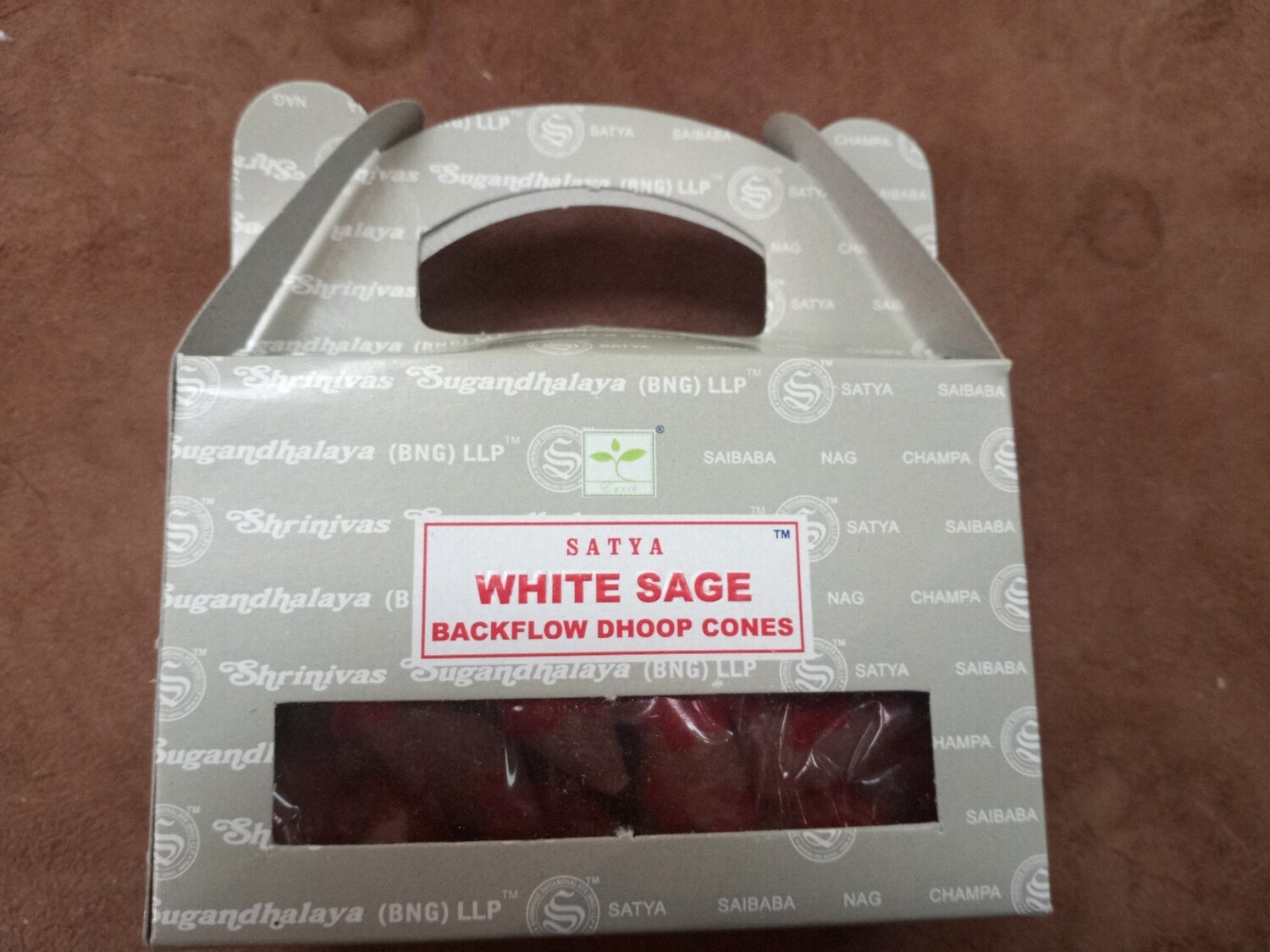 White sage backflow incense cones-satya