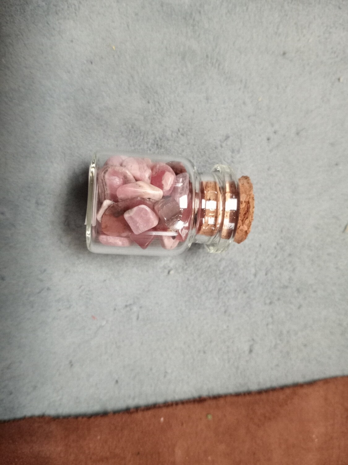 Rhodochrosite chip bottle