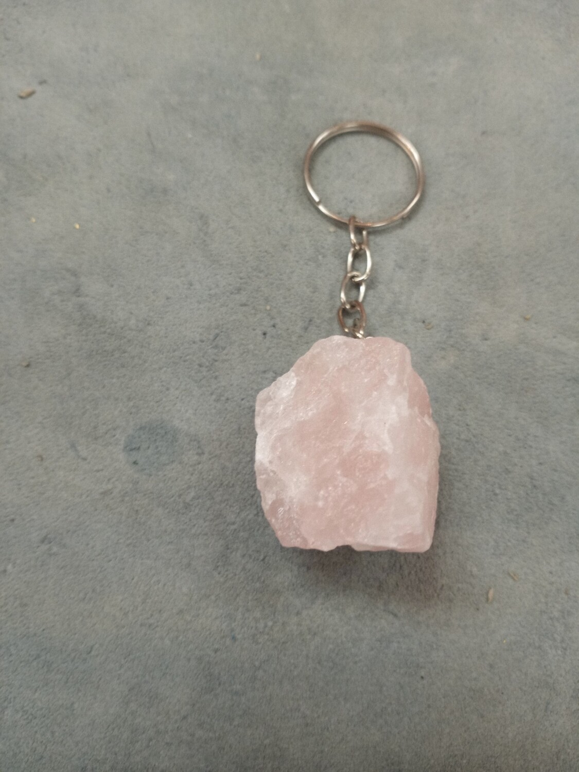 Rose quartz keychain