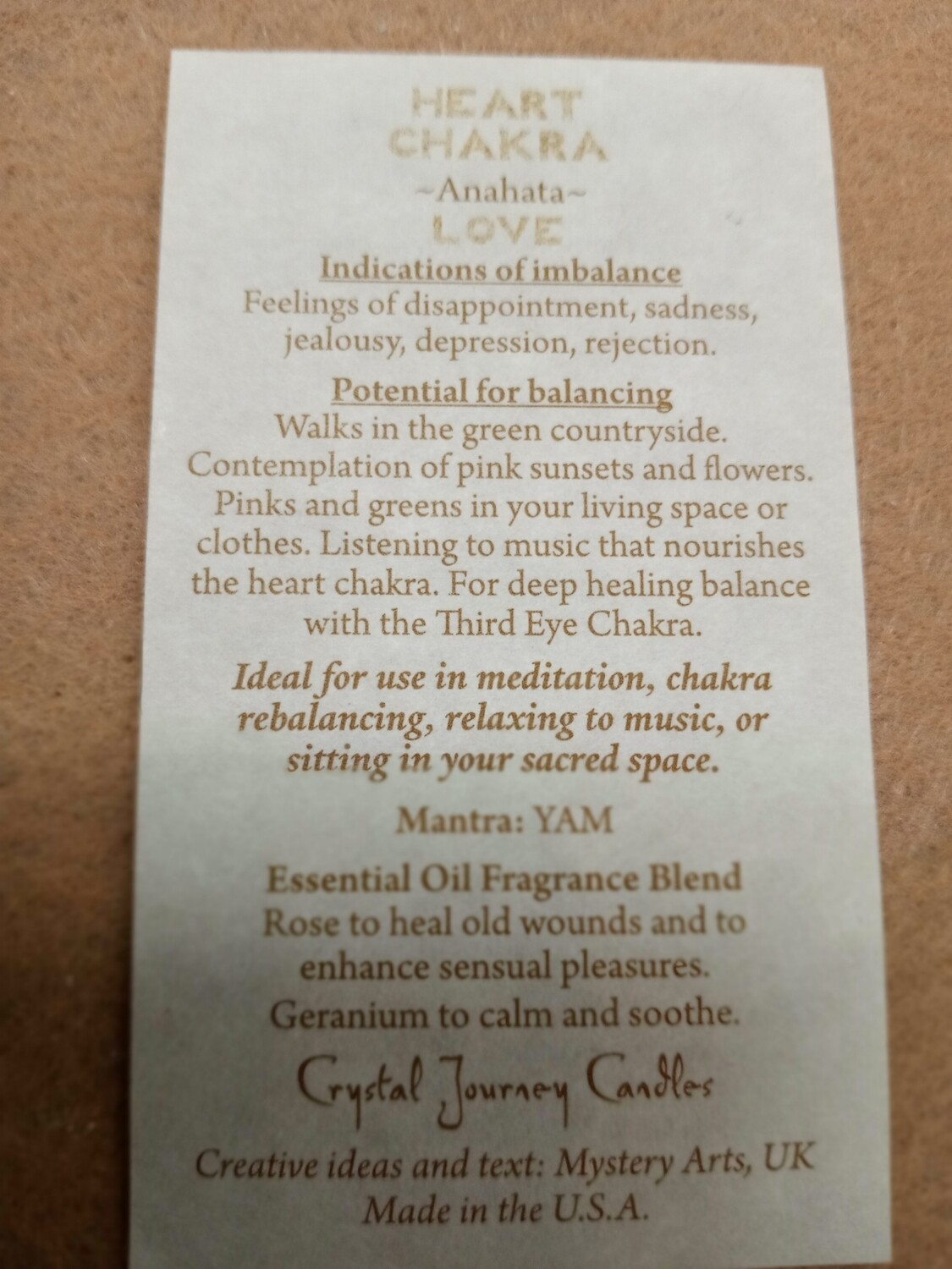Heart Chakra votives