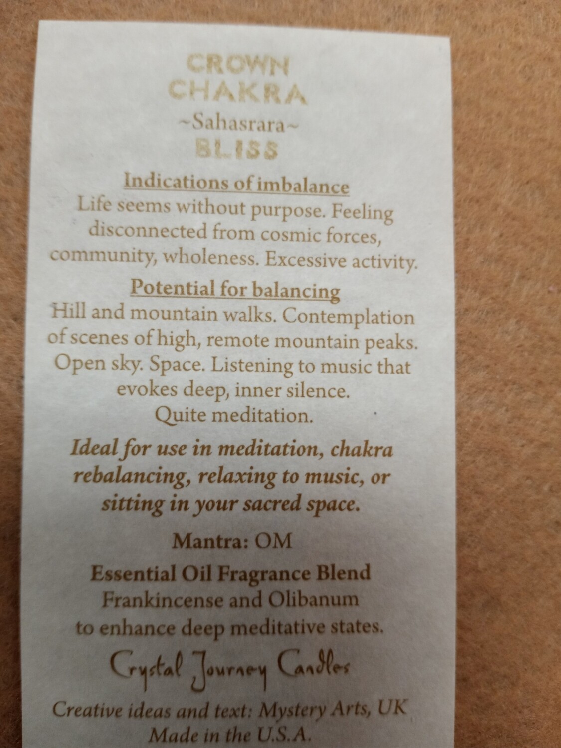Crown chakra votives