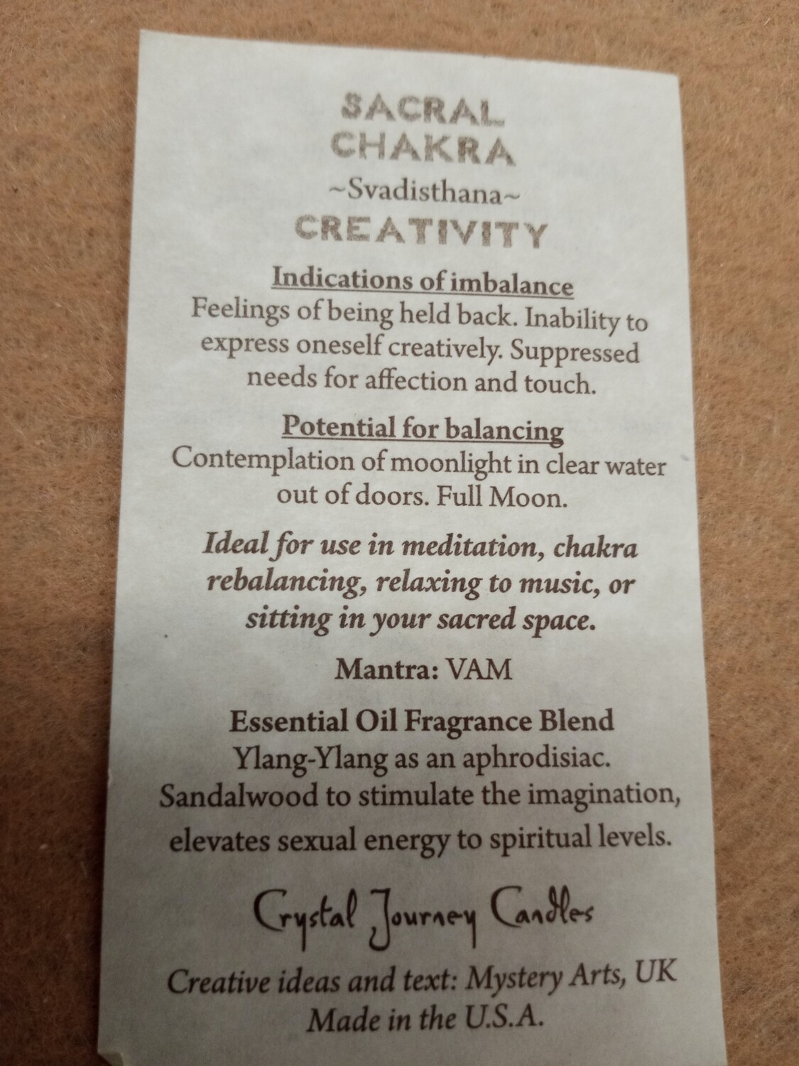 Sacral Chakra votives