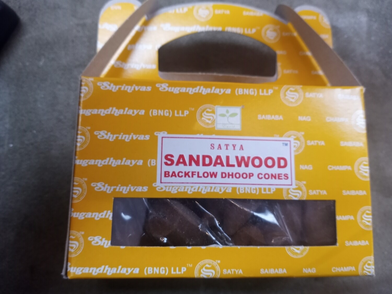 Sandalwood Backflow Incense Cones -satya