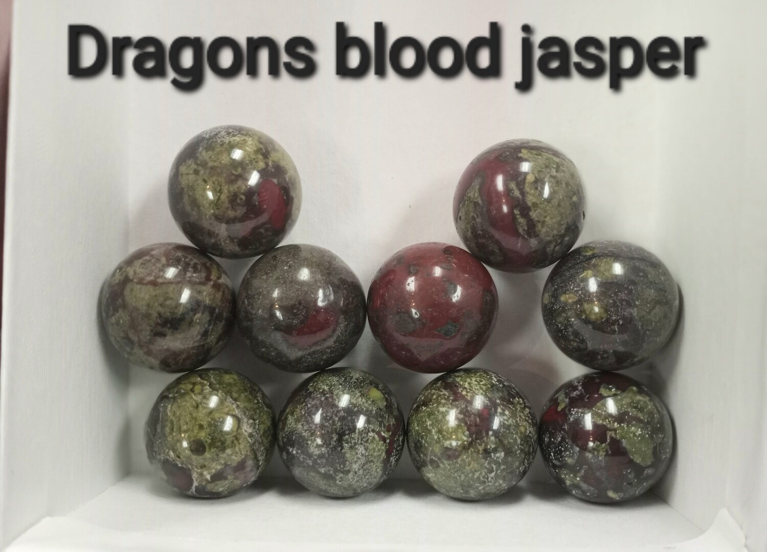 Dragon blood jasper sphere